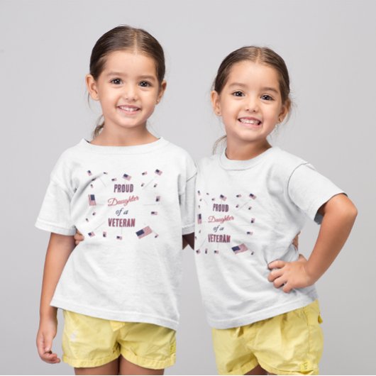 Proud Daughter of a Veteran | Patriotic Flag 