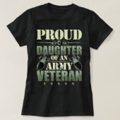 Proud Daughter Of An Army Veteran Camouflage T-shirt (Design voorkant)