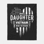 Proud Daughter Vietnam Vet Dad Fleece Deken (Voorkant)