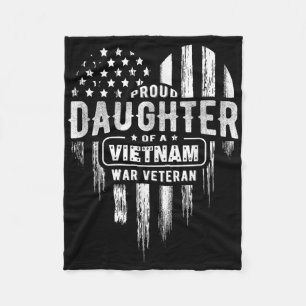 Proud Daughter Vietnam Vet Veteranendag Americ Fleece Deken