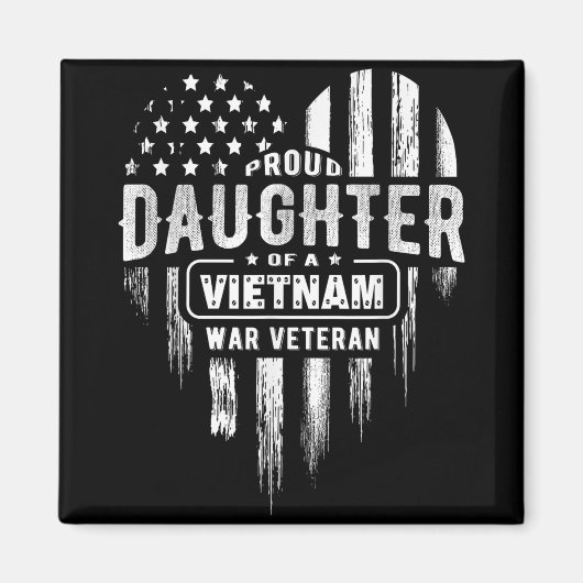 Proud Daughter Vietnam Vet Veteranendag Americ Magneet (Voorkant)