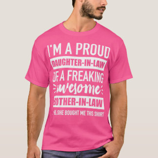 Proud daughterinlaw van geweldige moederonrecht t-shirt