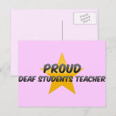 Proud Deaf Studenten leraar Briefkaart (Voorkant / Achterkant)