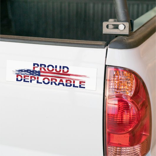 Proud Debetreurenswaardig Bumpersticker (Op Truck)