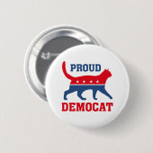 Proud Democat Ronde Button 5,7 Cm (Voorkant /achterkant)