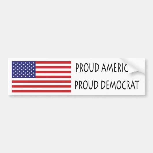 Proud Democraat Bumpersticker (Voorkant)