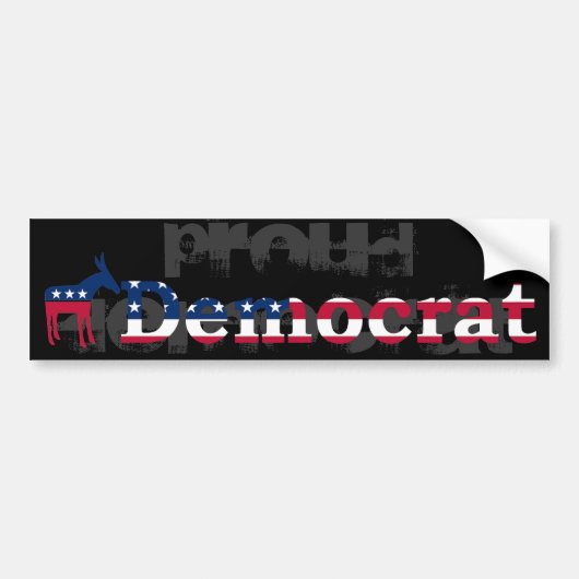 Proud Democraat Bumpersticker (Voorkant)