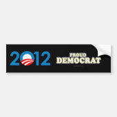 Proud Democraat Bumpersticker (Voorkant)
