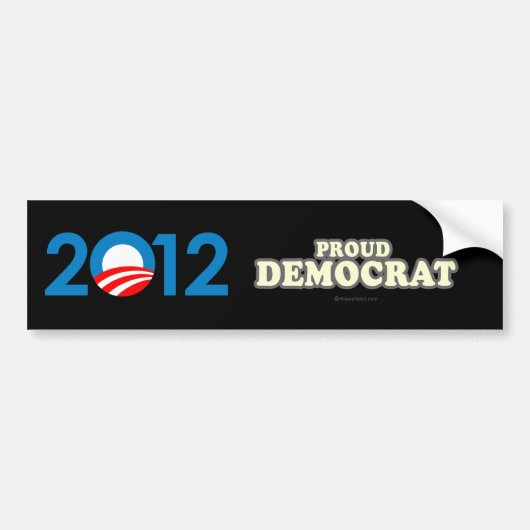 Proud Democraat Bumpersticker (Voorkant)