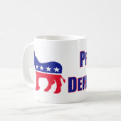 Proud Democraat Coffee Mok (Voorkant links)