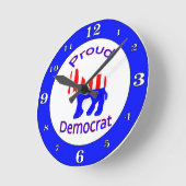 Proud Democraat Genummerd Ronde Klok (Hoek)