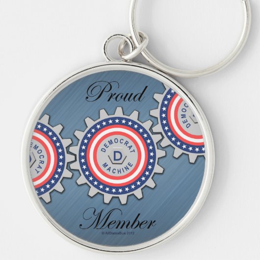 Proud Democraat Machine Member Sleutelhanger (Voorkant)