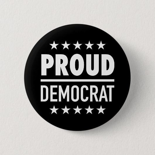 Proud Democraat Ronde Button 5,7 Cm (Voorkant)