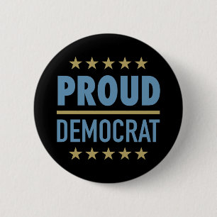 Proud Democraat Ronde Button 5,7 Cm