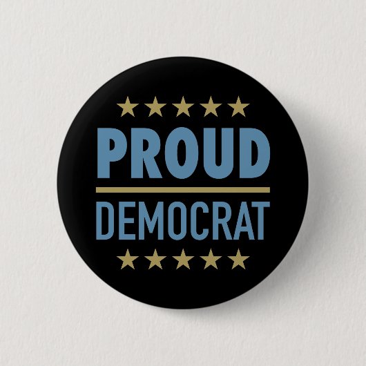 Proud Democraat Ronde Button 5,7 Cm (Voorkant)
