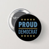 Proud Democraat Ronde Button 5,7 Cm (Voorkant /achterkant)
