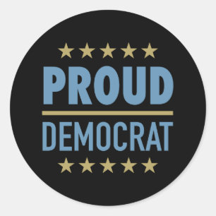Proud Democraat Ronde Sticker