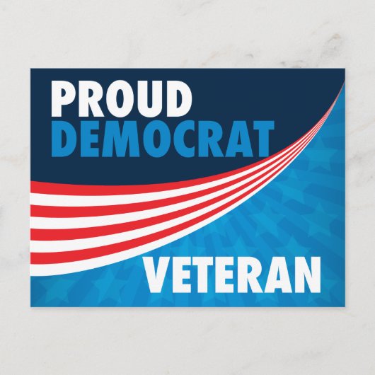 Proud Democraat Veteran Briefkaart (Voorkant)