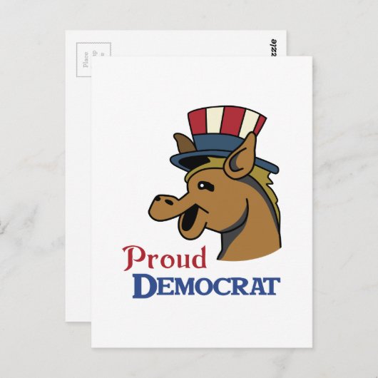 PROUD DEMOCRAT BRIEFKAART (Voorkant / Achterkant)