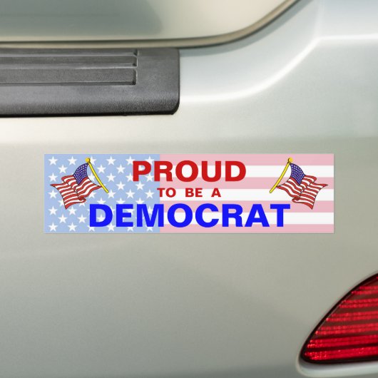 PROUD DEMOCRAT BUMPERSTICKER (Op auto)