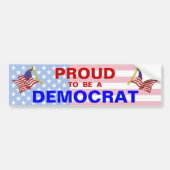 PROUD DEMOCRAT BUMPERSTICKER (Voorkant)