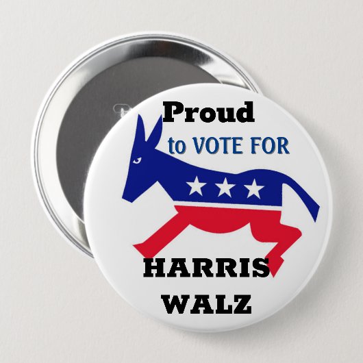 Proud-democratische Button (Voorkant /achterkant)