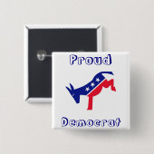 Proud-democratische Button (Voorkant /achterkant)