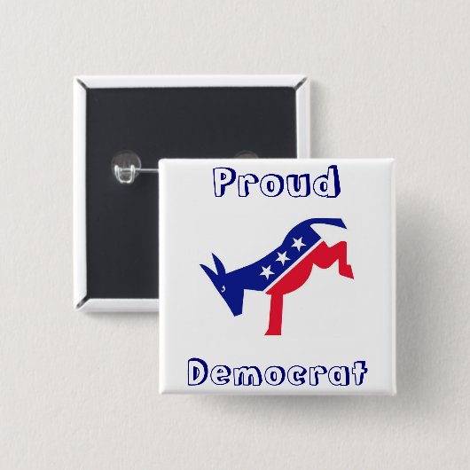 Proud-democratische Button (Voorkant /achterkant)