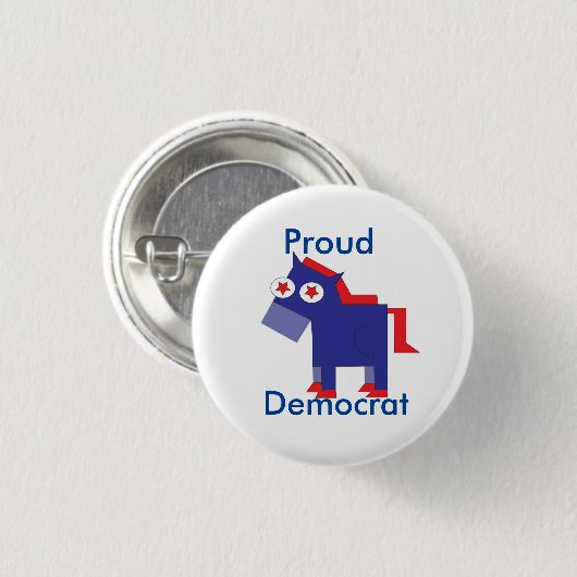 Proud-democratische Button (Voorkant /achterkant)
