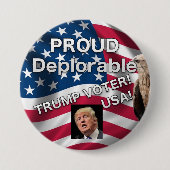 PROUD DEPLORABLE TRUMP VOTER BUTTON (Voorkant)