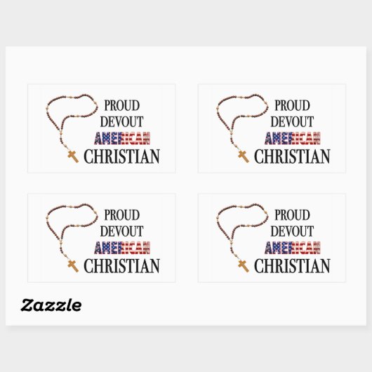 Proud Devout American Christian Sticker (Vel)