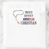 Proud Devout American Christian Sticker (Tas)