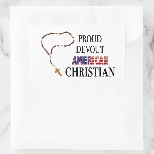Proud Devout American Christian Sticker (Tas)