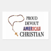 Proud Devout American Christian Sticker (Voorkant)