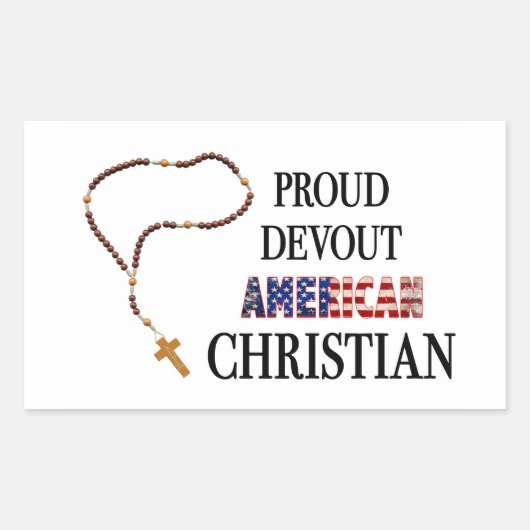 Proud Devout American Christian Sticker (Voorkant)