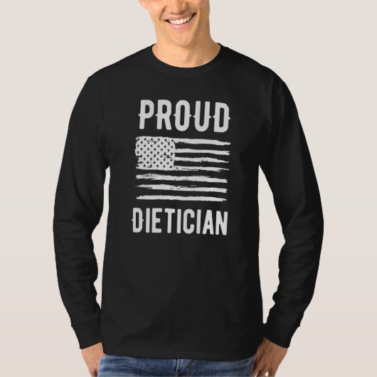 Proud Dietician Profession American Flag Premium T-shirt (Voorkant)