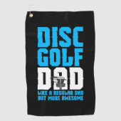 Proud Disk Golf Dad Golfhanddoek (Voorkant)