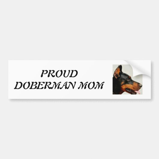 Proud Doberman mama Bumpersticker (Voorkant)