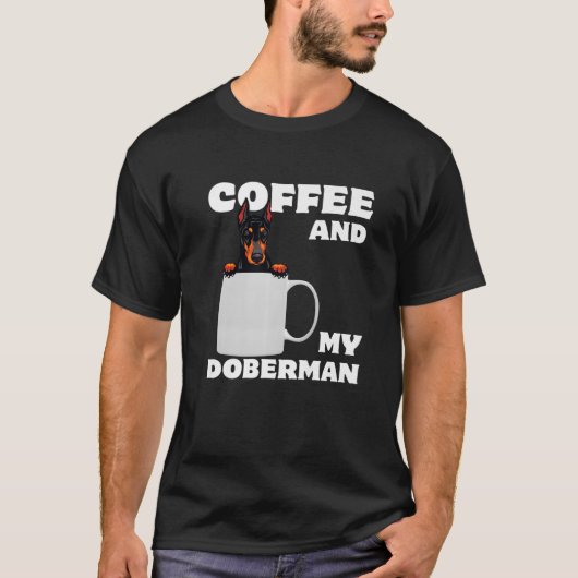 Proud Dobie mama papa Doberman Mok een koffie en m T-shirt (Voorkant)