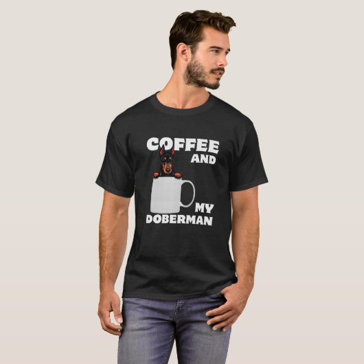 Proud Dobie mama papa Doberman Mok een koffie en m T-shirt (Voorkant volledig)