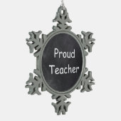 Proud docer Chalkboard Design Gift Idee Tin Sneeuwvlok Ornament (Links)