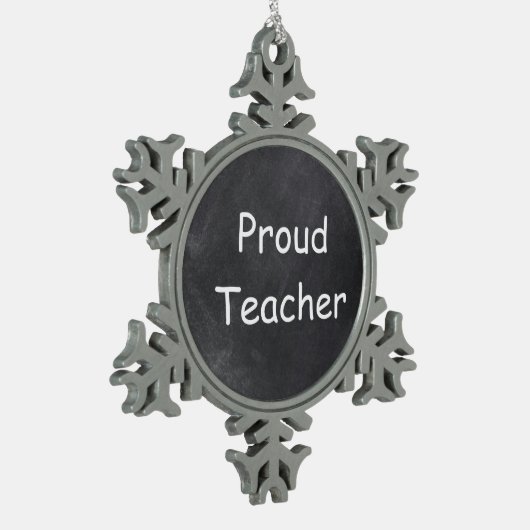 Proud docer Chalkboard Design Gift Idee Tin Sneeuwvlok Ornament (Links)