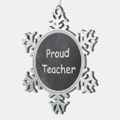 Proud docer Chalkboard Design Gift Idee Tin Sneeuwvlok Ornament (Rechts)