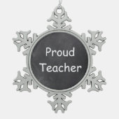 Proud docer Chalkboard Design Gift Idee Tin Sneeuwvlok Ornament (Voorkant)