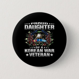 Proud-dochter van een militair veteraan uit de Kor Ronde Button 5,7 Cm