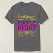 Proud-dochter van een Paarse hartontvanger Militar T-shirt (Design voorkant)