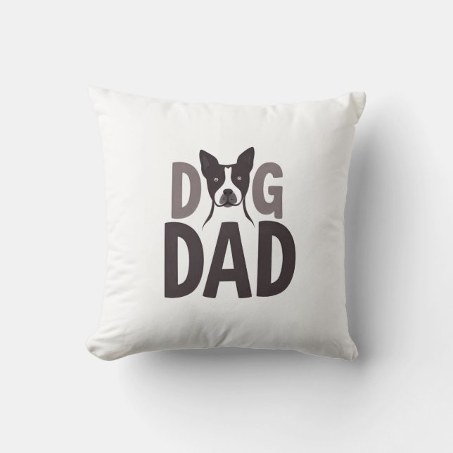 Proud Dog Dad Apparel & Accessories Kussen (Voorkant)