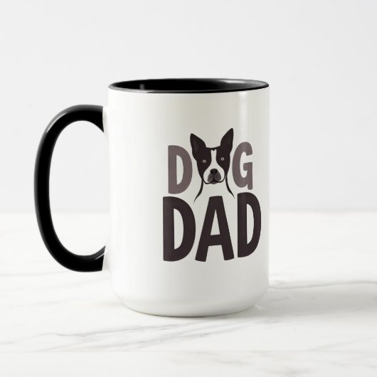 Proud Dog Dad Apparel & Accessories Mok (Links)