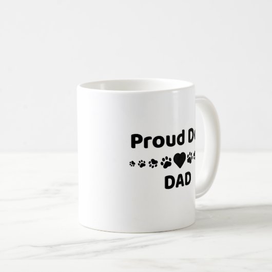 Proud Dog Dad Coffee Mug Koffiemok (Voorkant rechts)