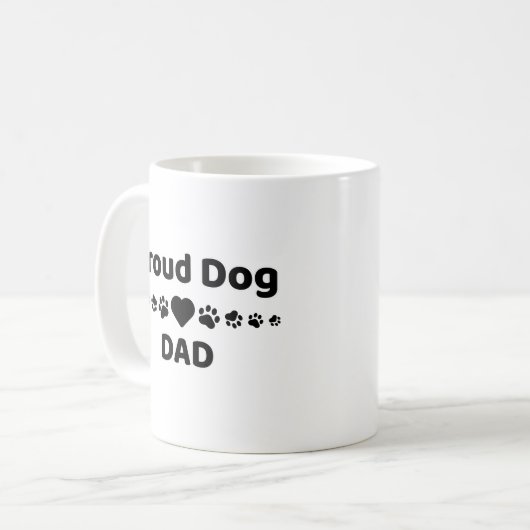 Proud Dog Dad Coffee Mug Koffiemok (Voorkant links)